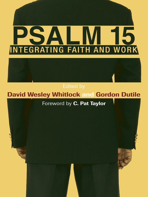 Title details for Psalm 15 by David W. Whitlock - Available